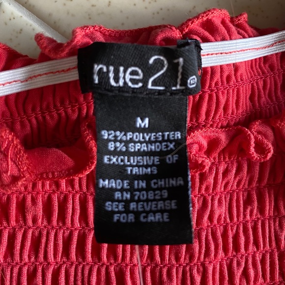 Pink Fuchsia Ruched Buttoned Top Rue 21 - Picture 6 of 7
